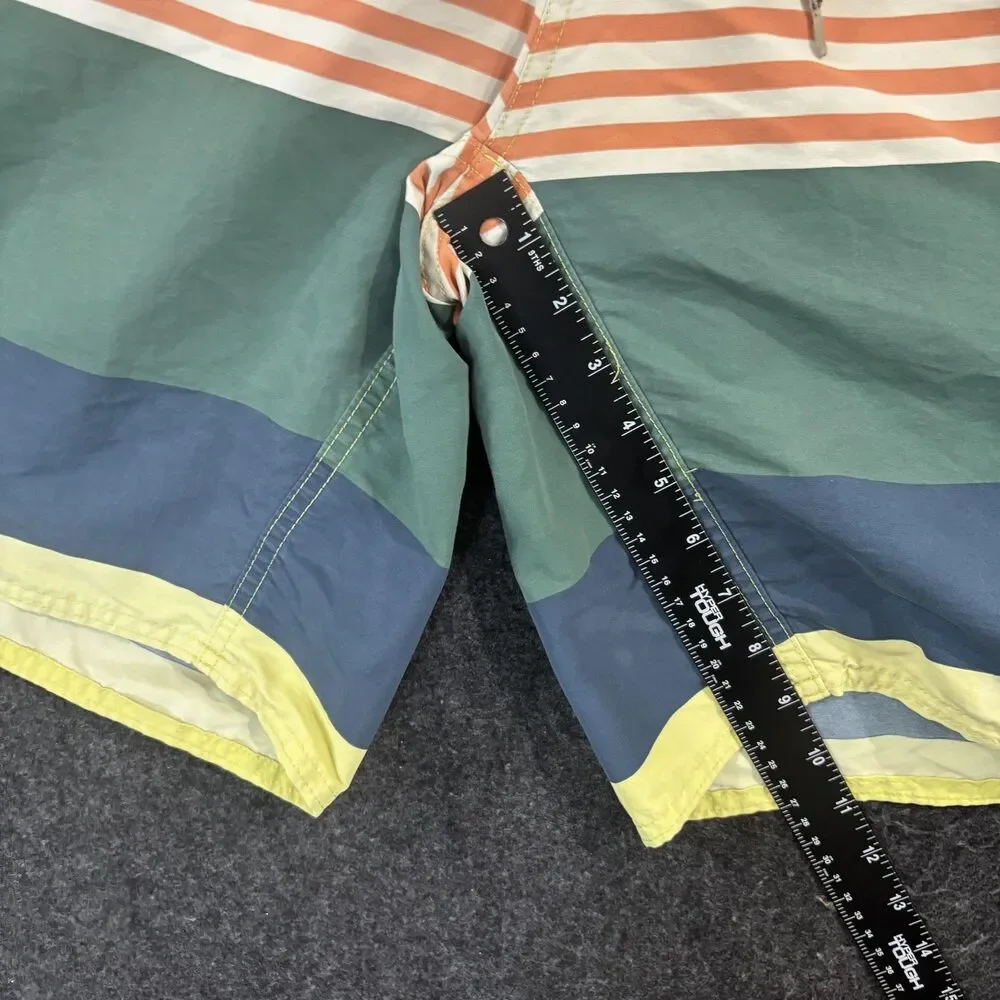 Patagonia Wavefarer Board Shorts Men's 32 Striped Swim Trunks Cargo Pocket